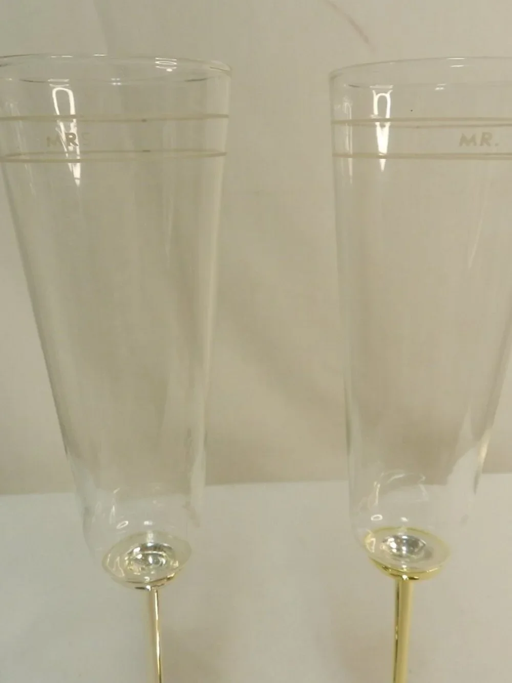 Lenox Kate Spade Darling Point Mr. & Mrs. Champagne Flute Set of 2 Wedding NEW
